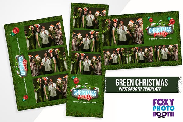 green-christmas-photo-booth-template