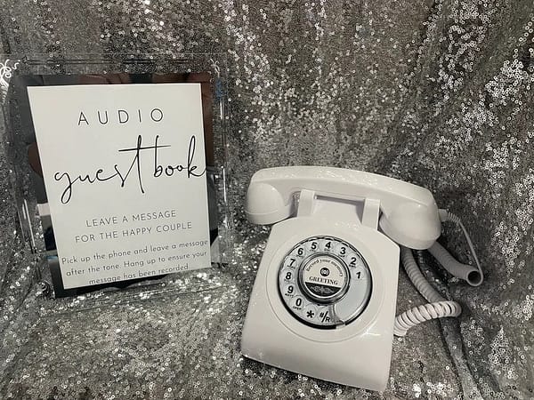white-audio-guest-book